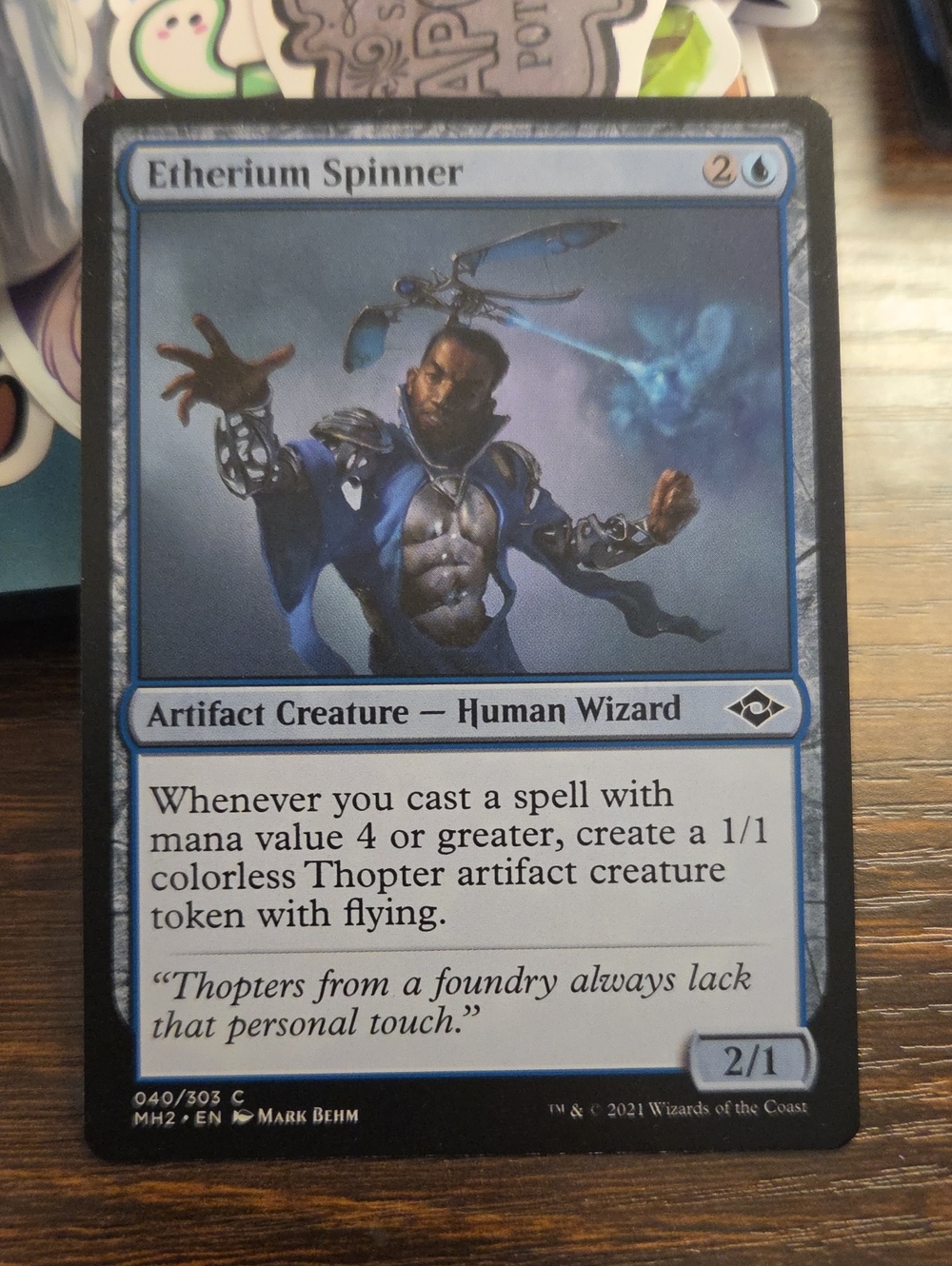 Blue Etherium Spinner Magic Card Art Print